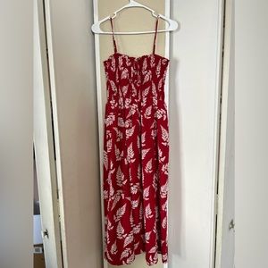 Red Hawaiian style dress